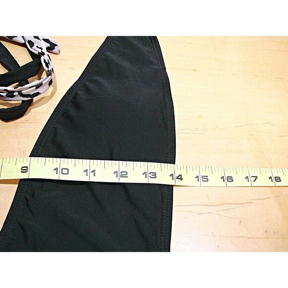 Swimsuit Halterneck Plunge Neck 1 Piece Leopard Print Multiways to Wear Size S/M - Picture 10 of 12